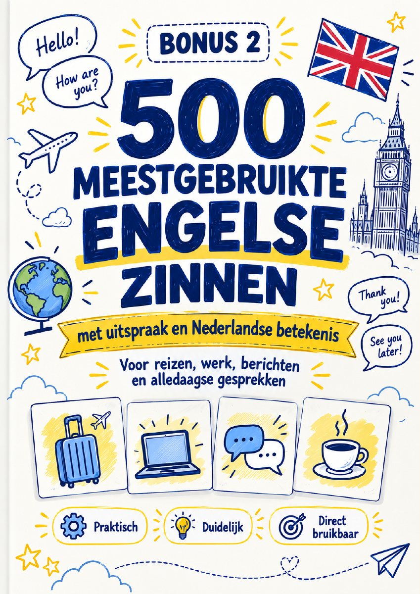 Omslag van 500 veelgebruikte Engelse zinnen